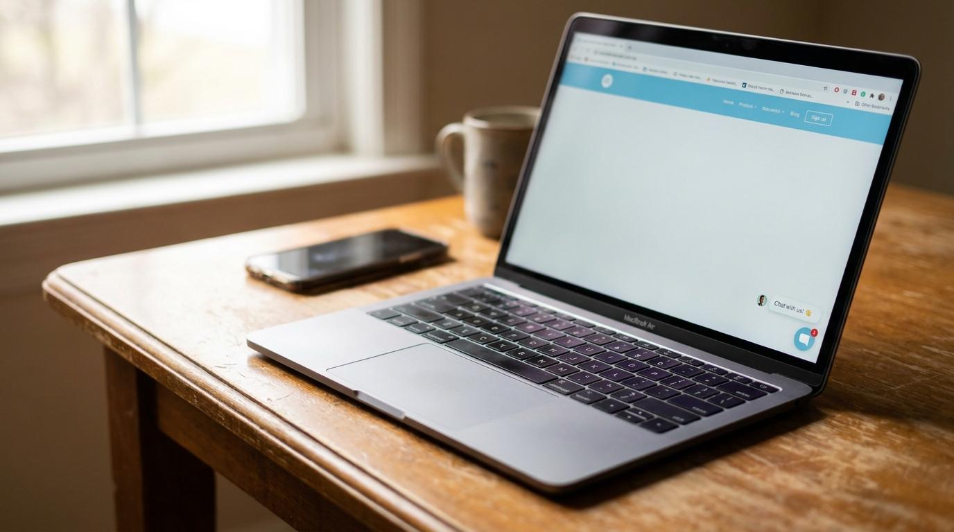 Web sitesine canlı destek chatbot eklemenin faydalarını gösteren müşteri iletişim görseli