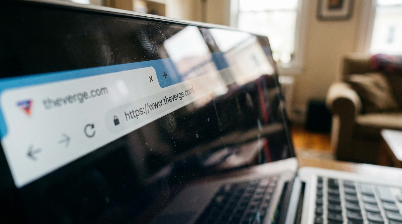 Web sitesi domain adı seçerken yapılan yaygın hatalar konusunu simgeleyen, tarayıcı adres çubuğuna yazılan web adresi yakın çekimi