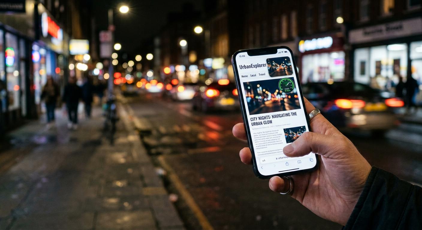 Cloudflare nedir sorusunu anlatan, telefonda hızla açılan web sitesi ve yeşil hız göstergesi